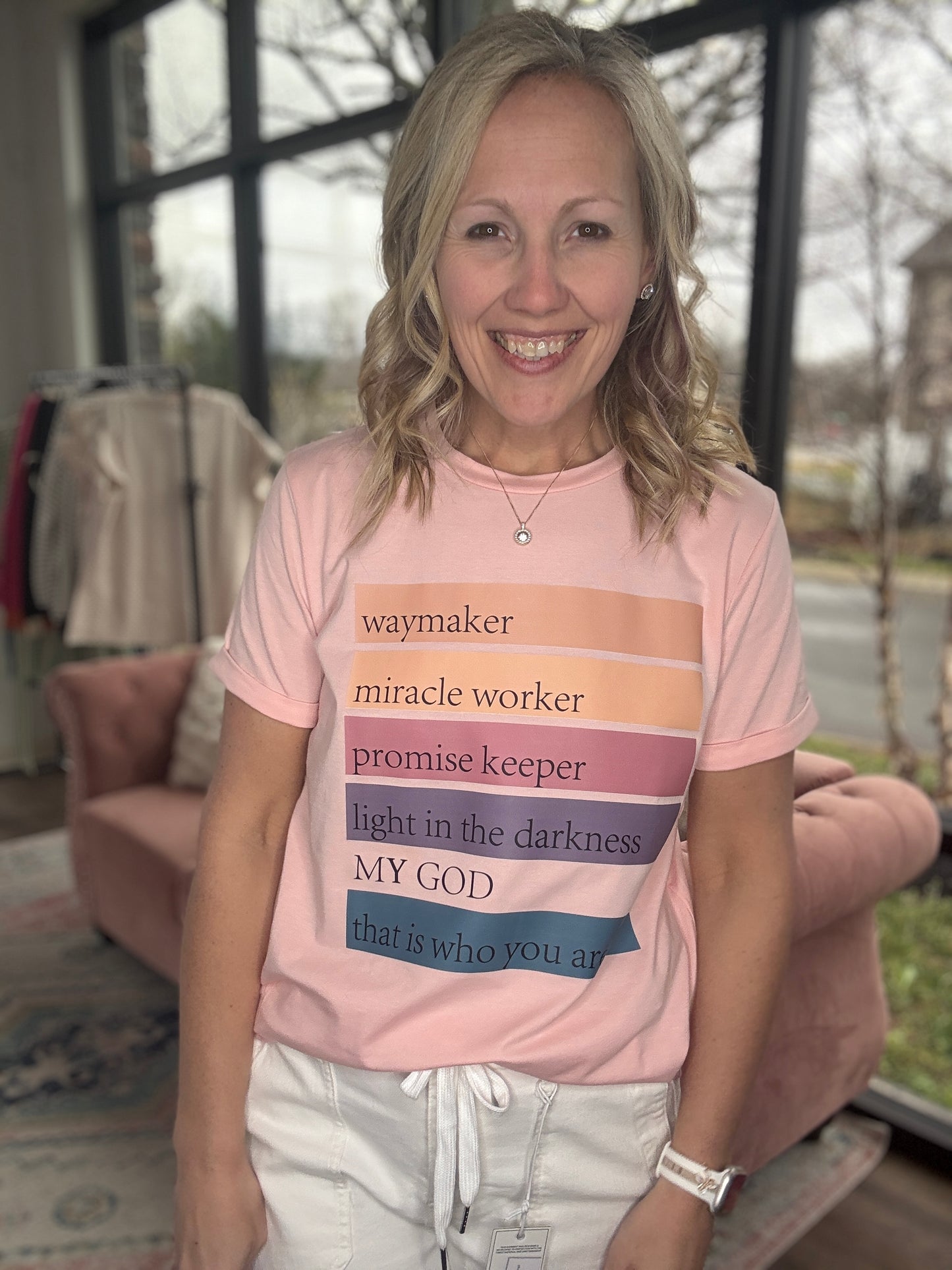 Waymaker Tee- Pink