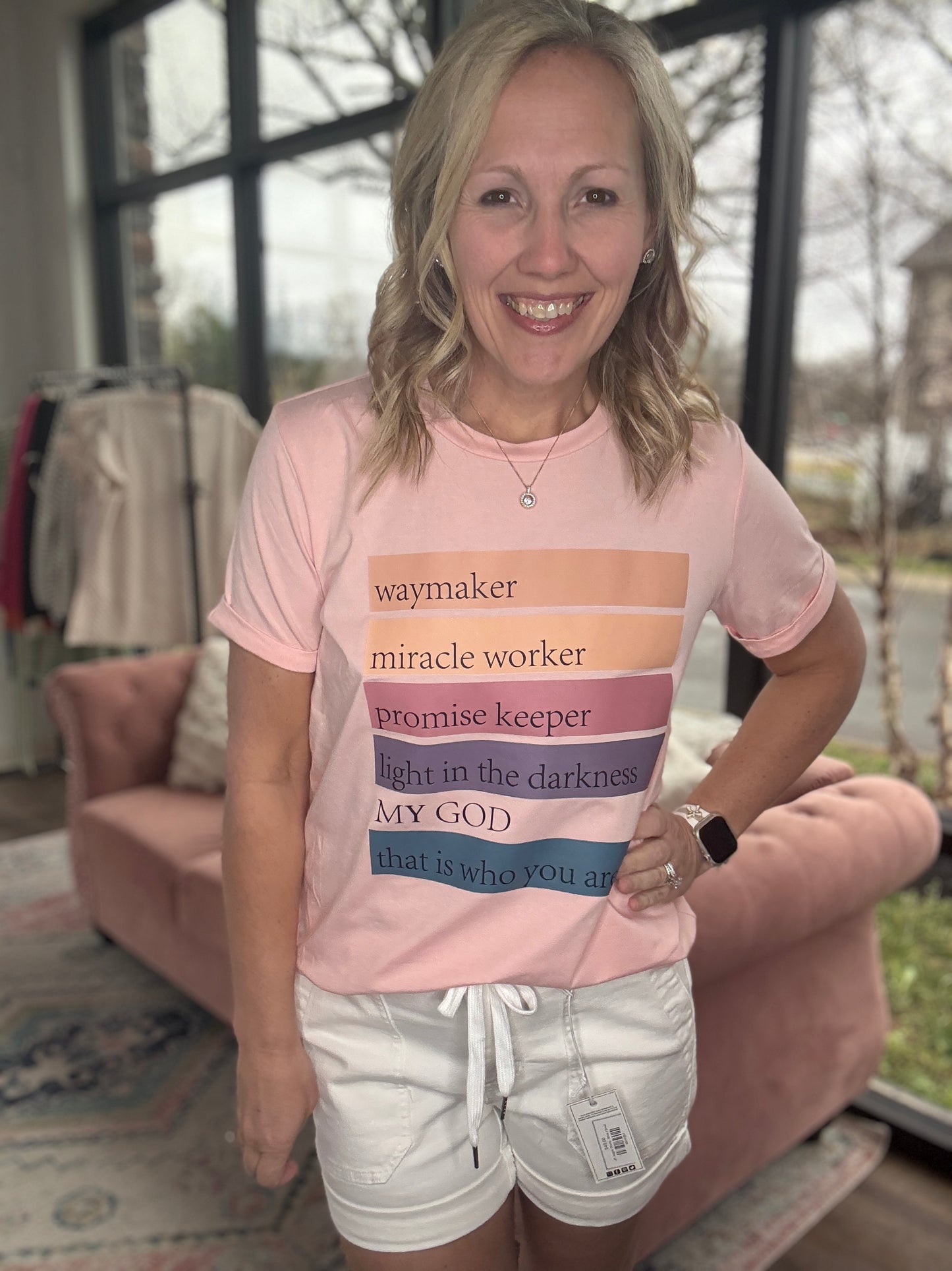 Waymaker Tee- Pink