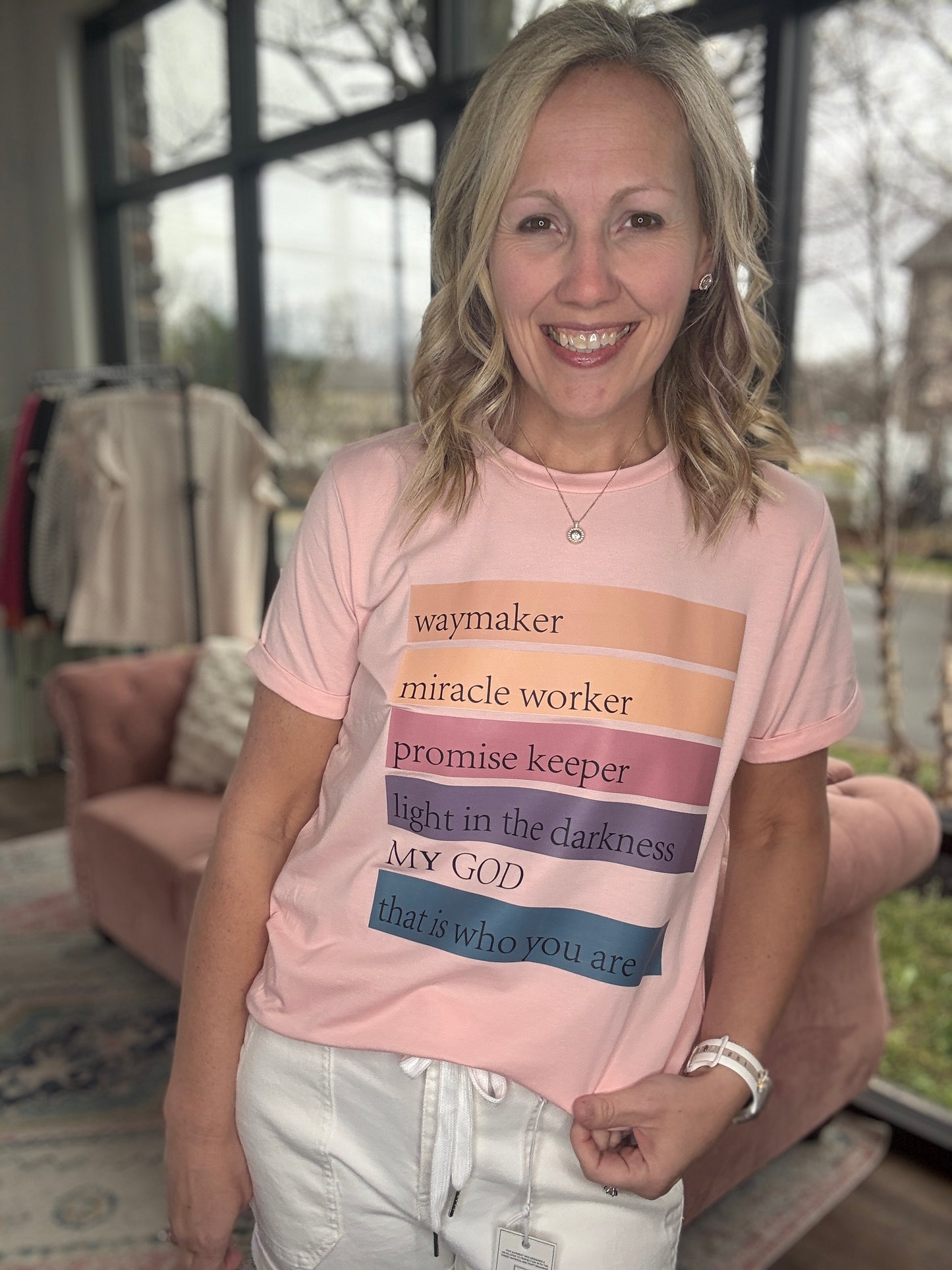 Waymaker Tee- Pink