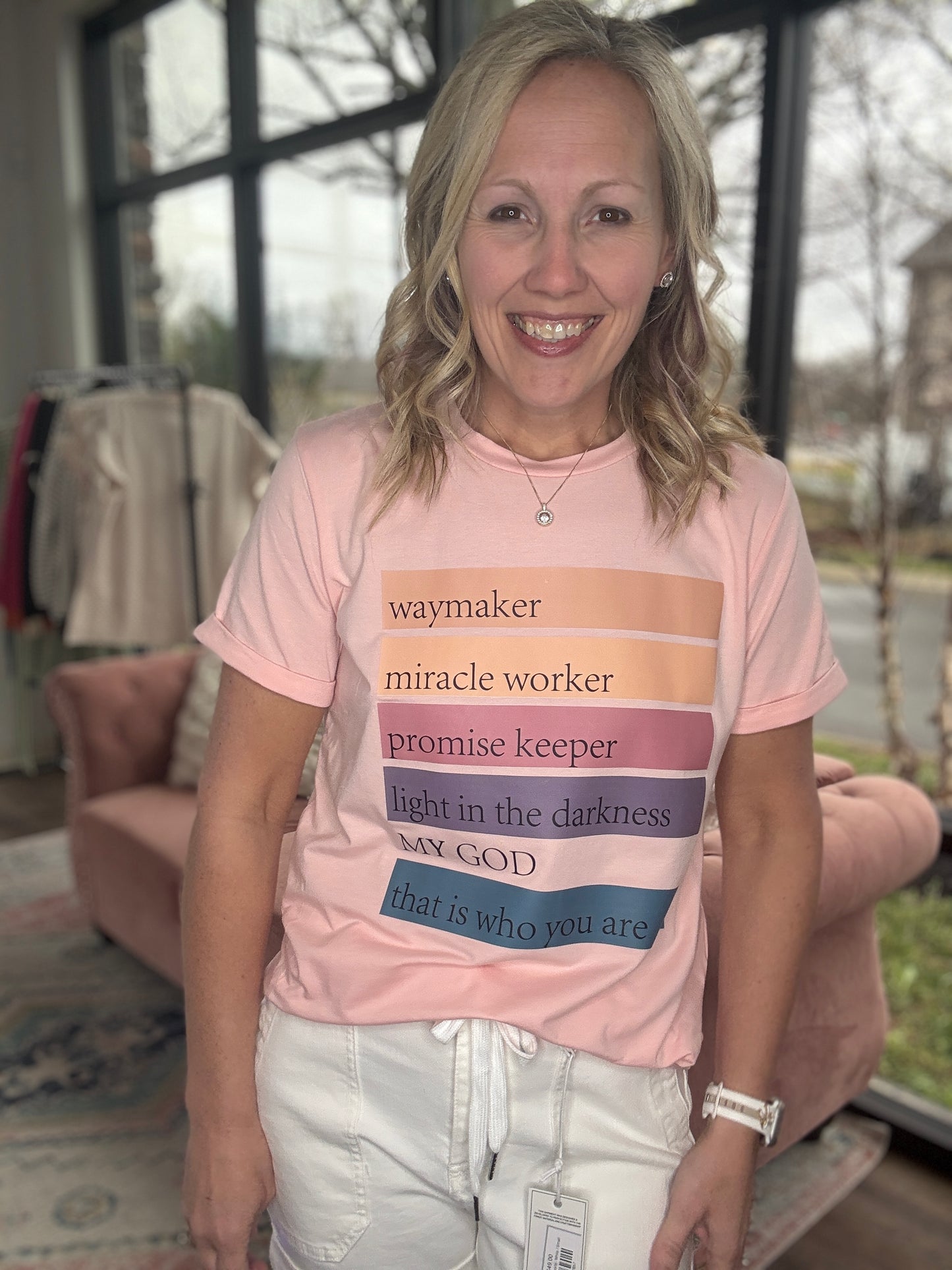 Waymaker Tee- Pink