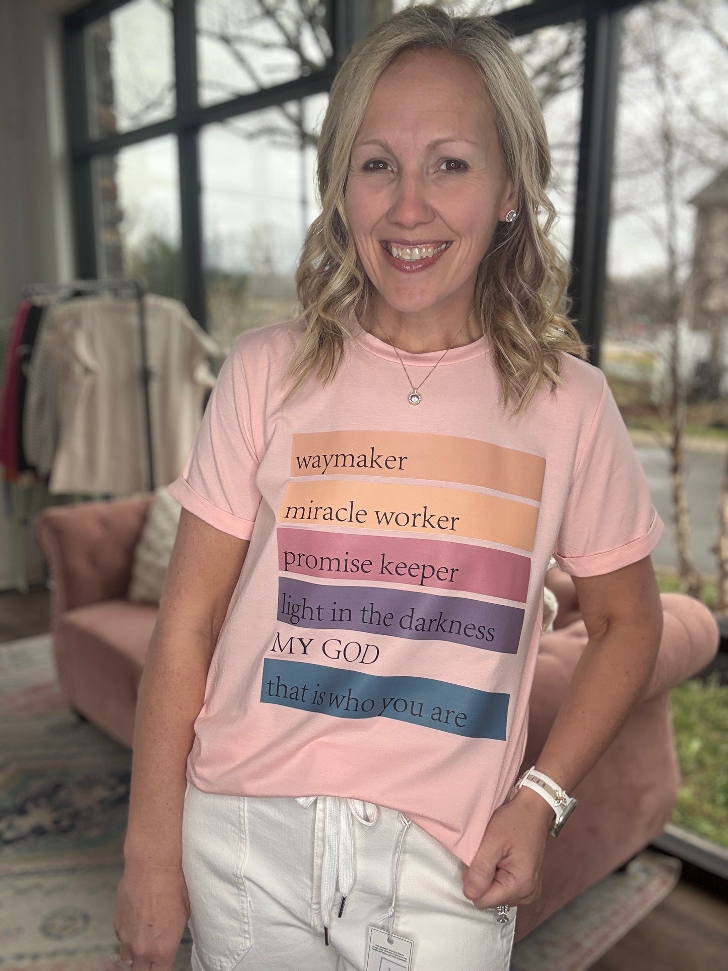 Waymaker Tee- Pink