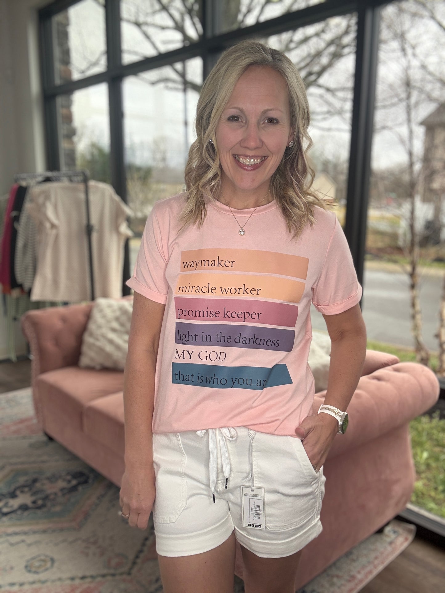 Waymaker Tee- Pink