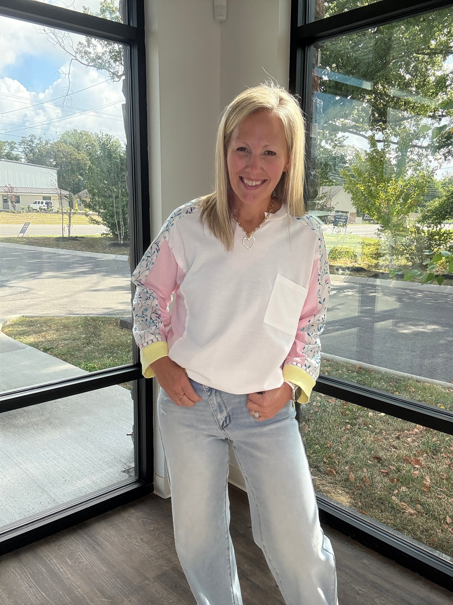 Criss Cross Wide Leg Jean