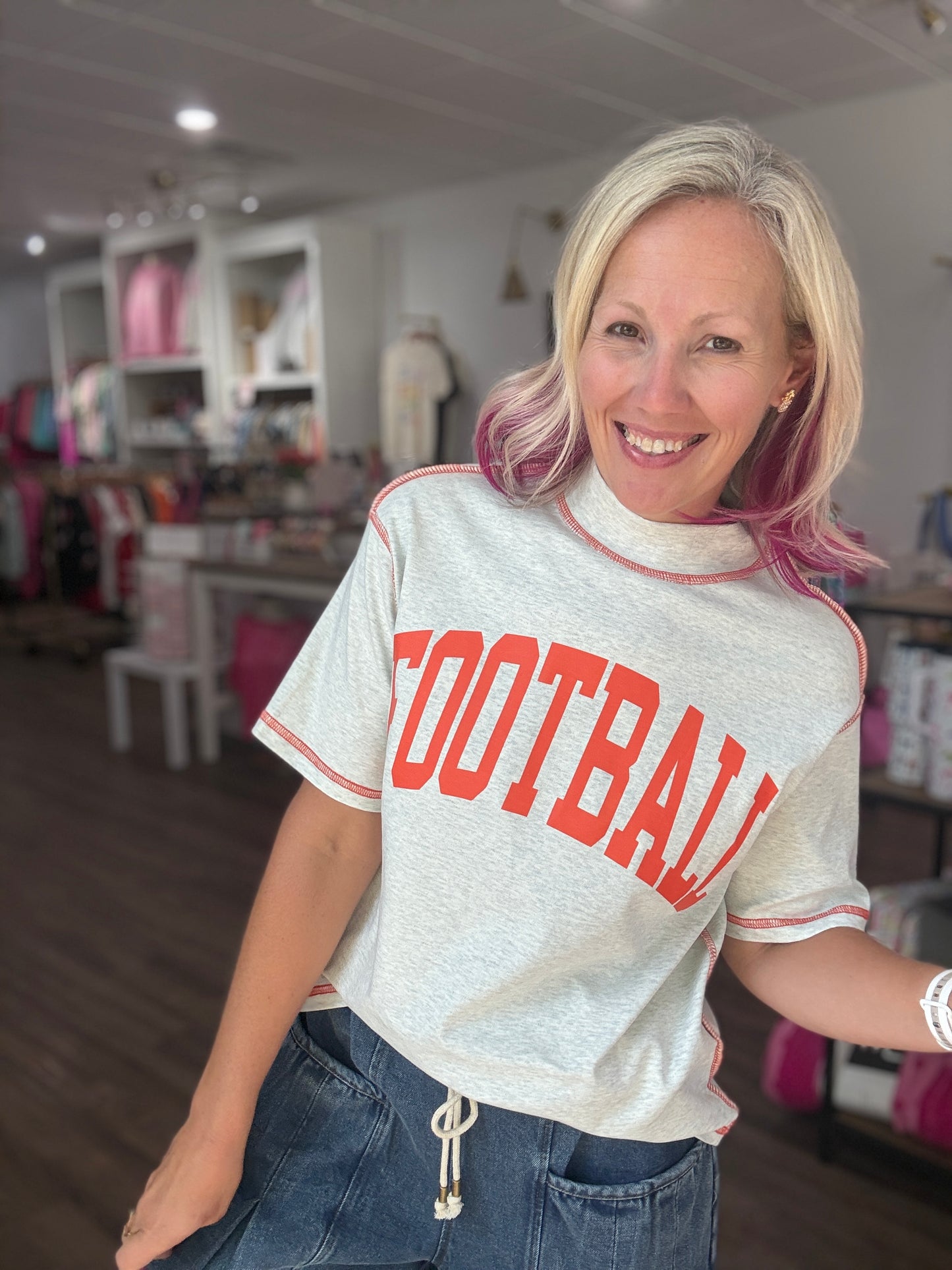 Here for the Football Tee