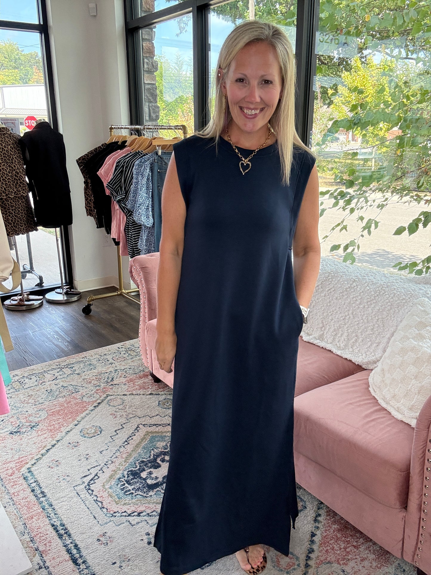 Dream Butter Knit Dress- Navy