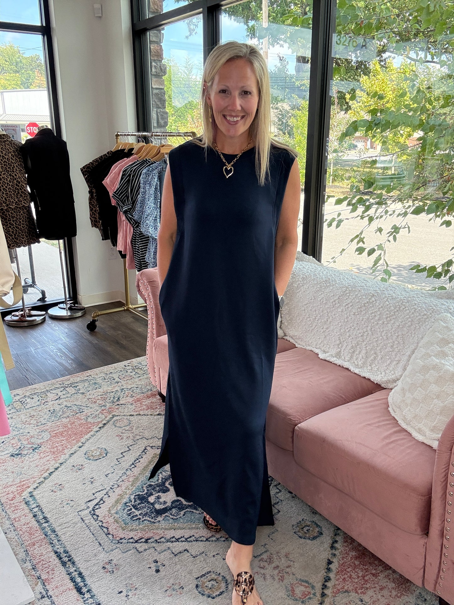 Dream Butter Knit Dress- Navy
