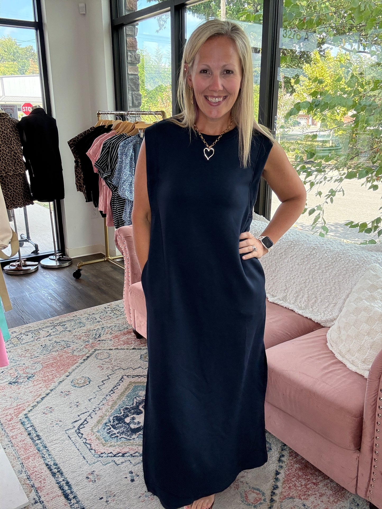 Dream Butter Knit Dress- Navy