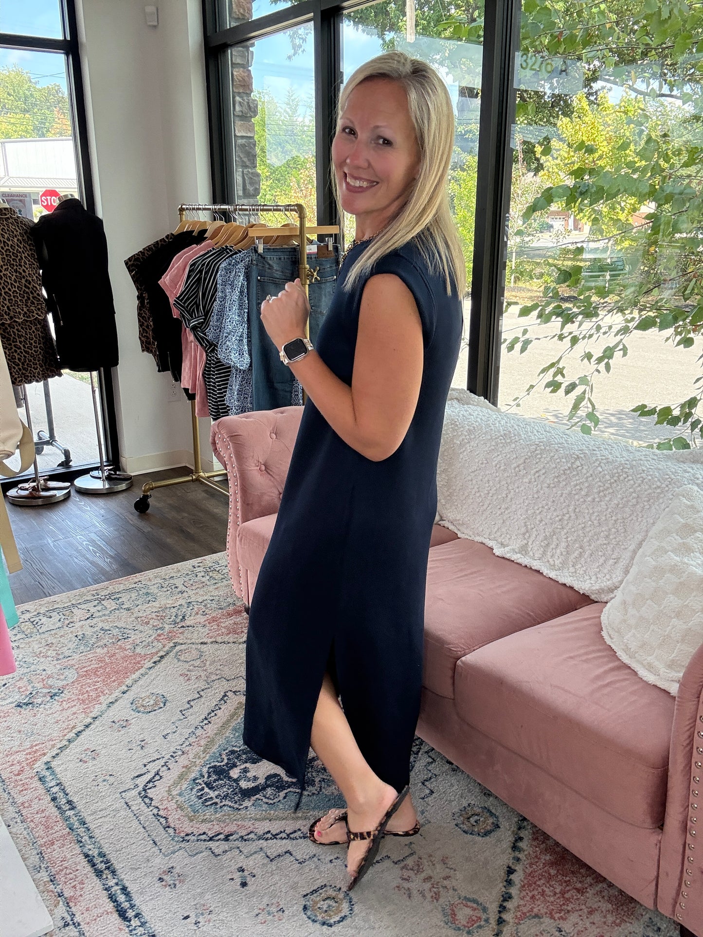 Dream Butter Knit Dress- Navy
