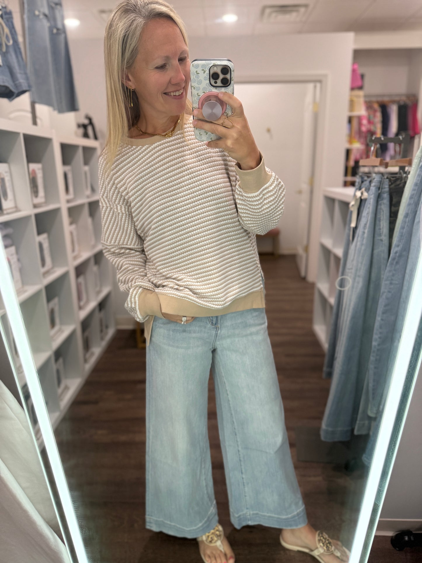 Cappuccino Striped Top