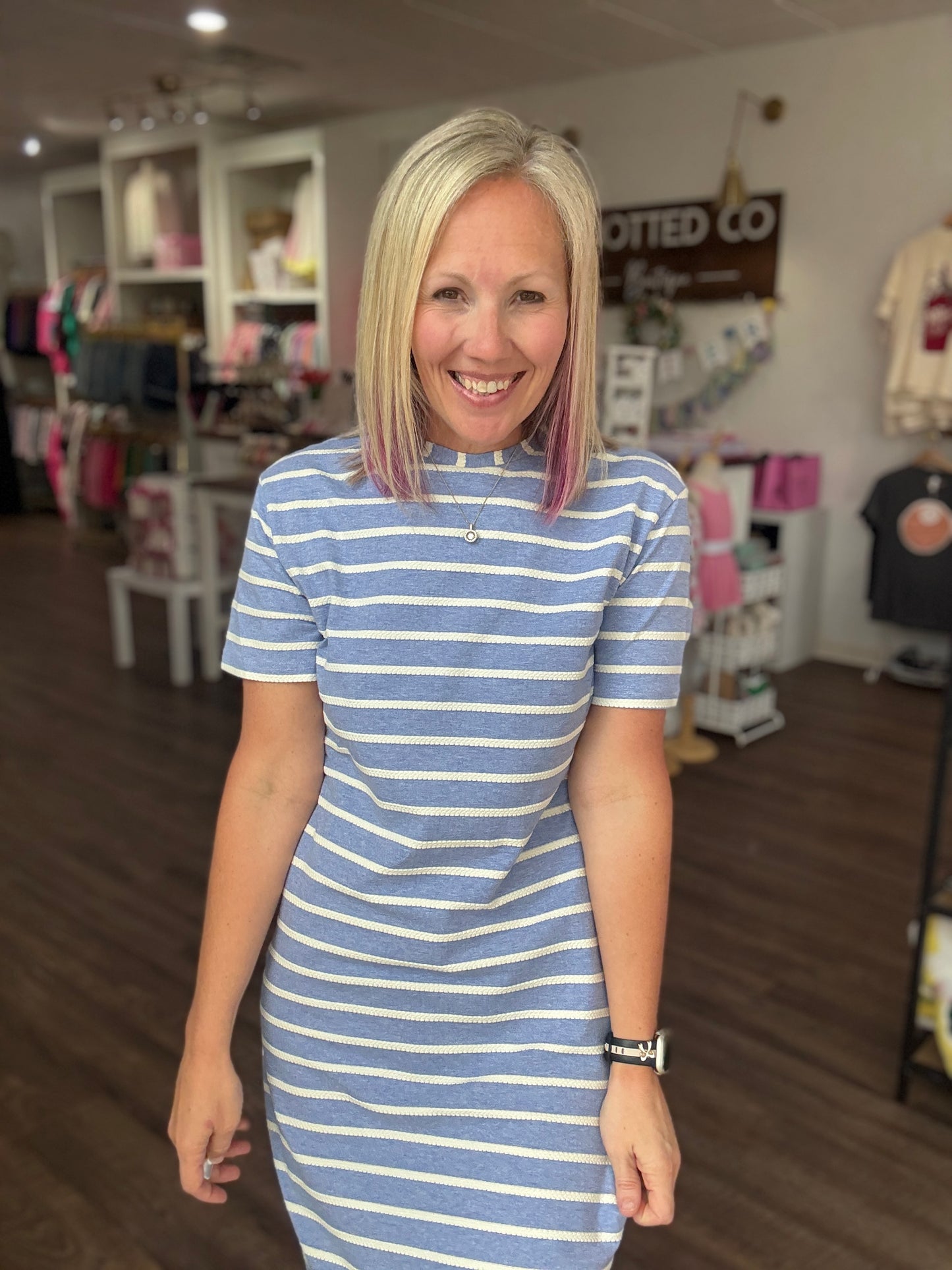 Everyday Ease Dress- Vista Blue