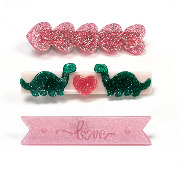 Dino Love Hairclips