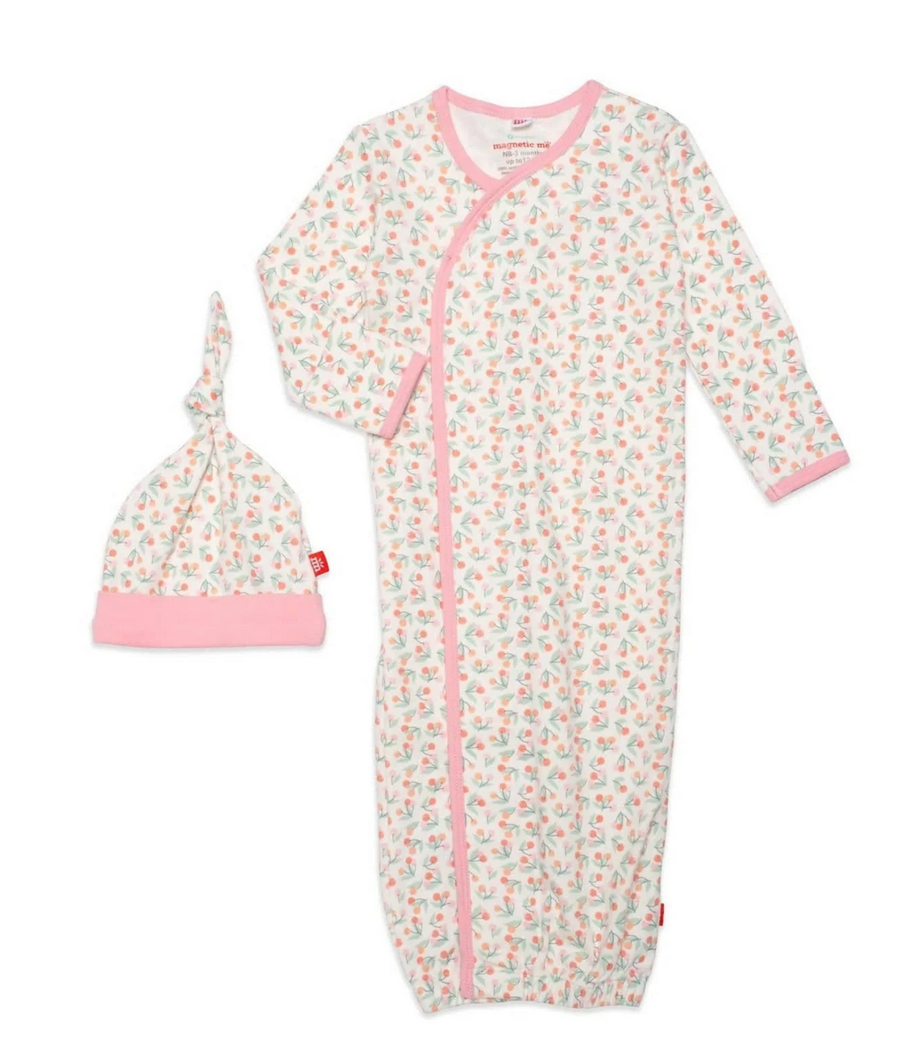 Cherry Gown & Hat Set