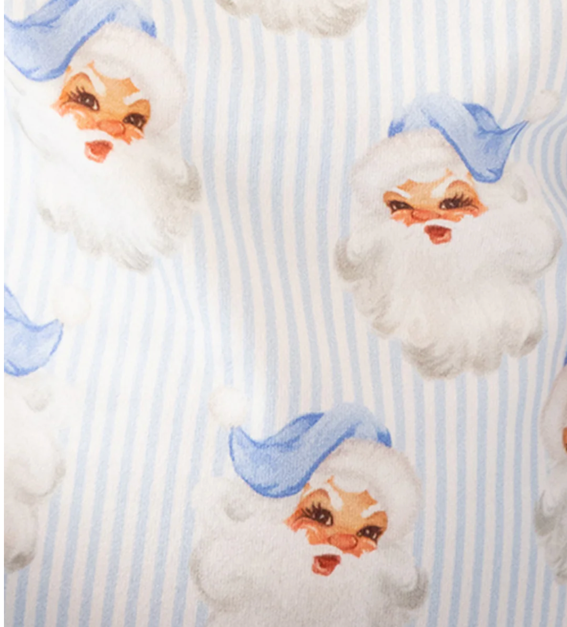 Vintage Santa PJs- Blue