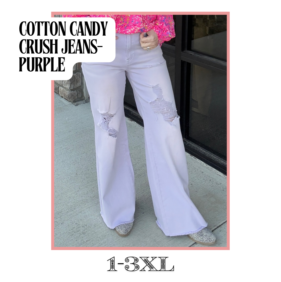 Cotton Candy Crush Jeans- Purple