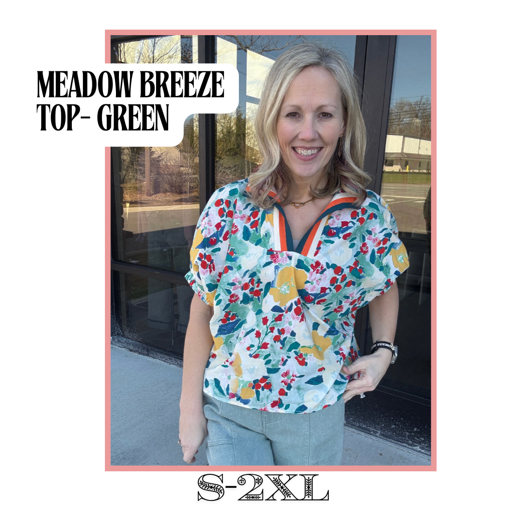 Meadow Breeze Top- Green