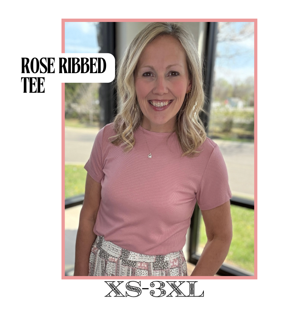 Rose Ribbed Tee