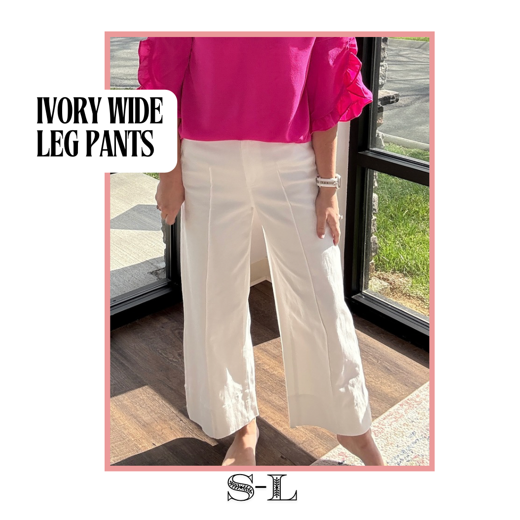 Ivory Breeze Wide Leg Pants