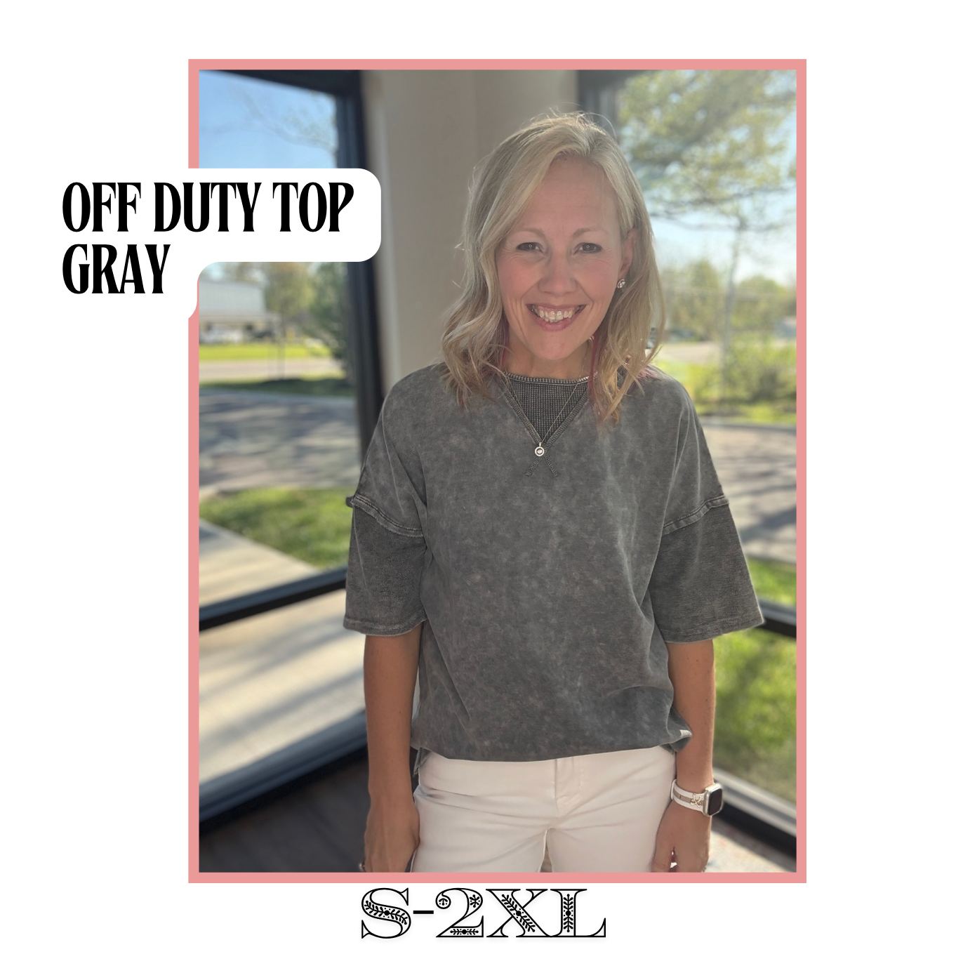 Off-Duty Tee- Gray