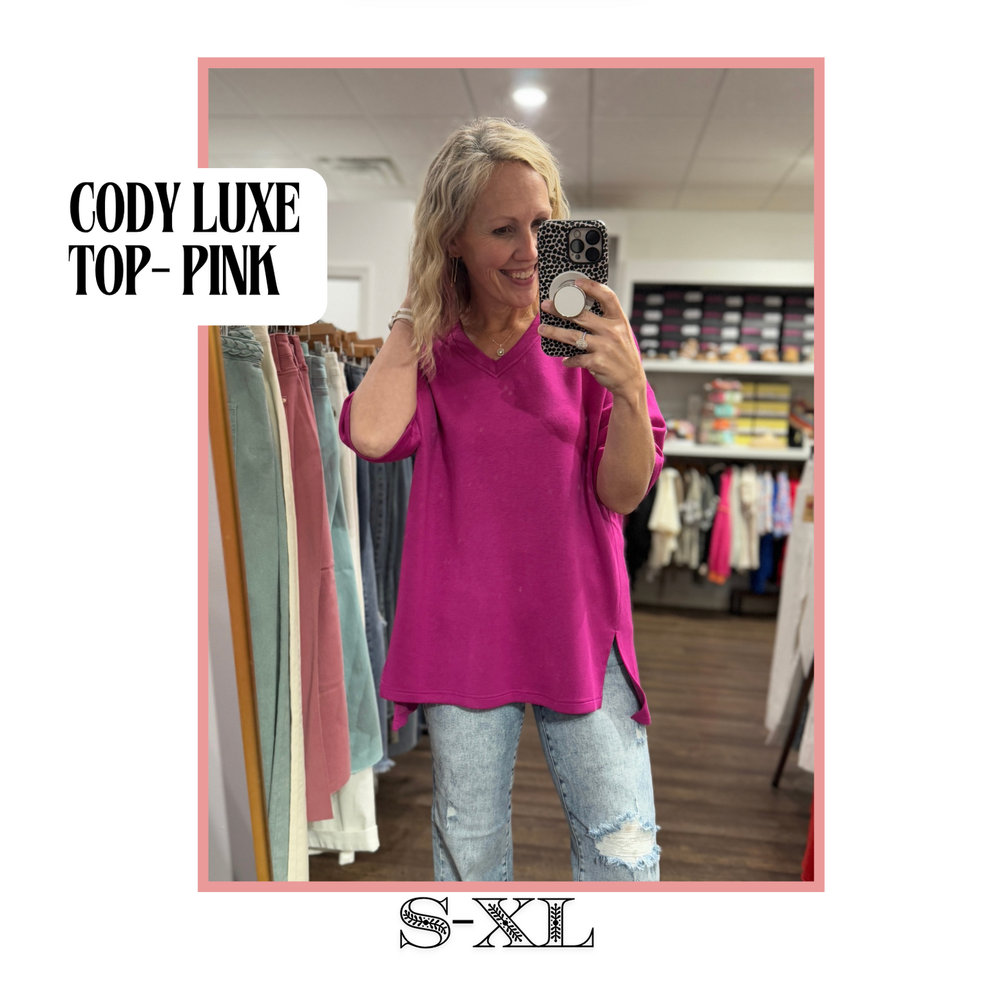 Cody Luxe Tunic- Pink