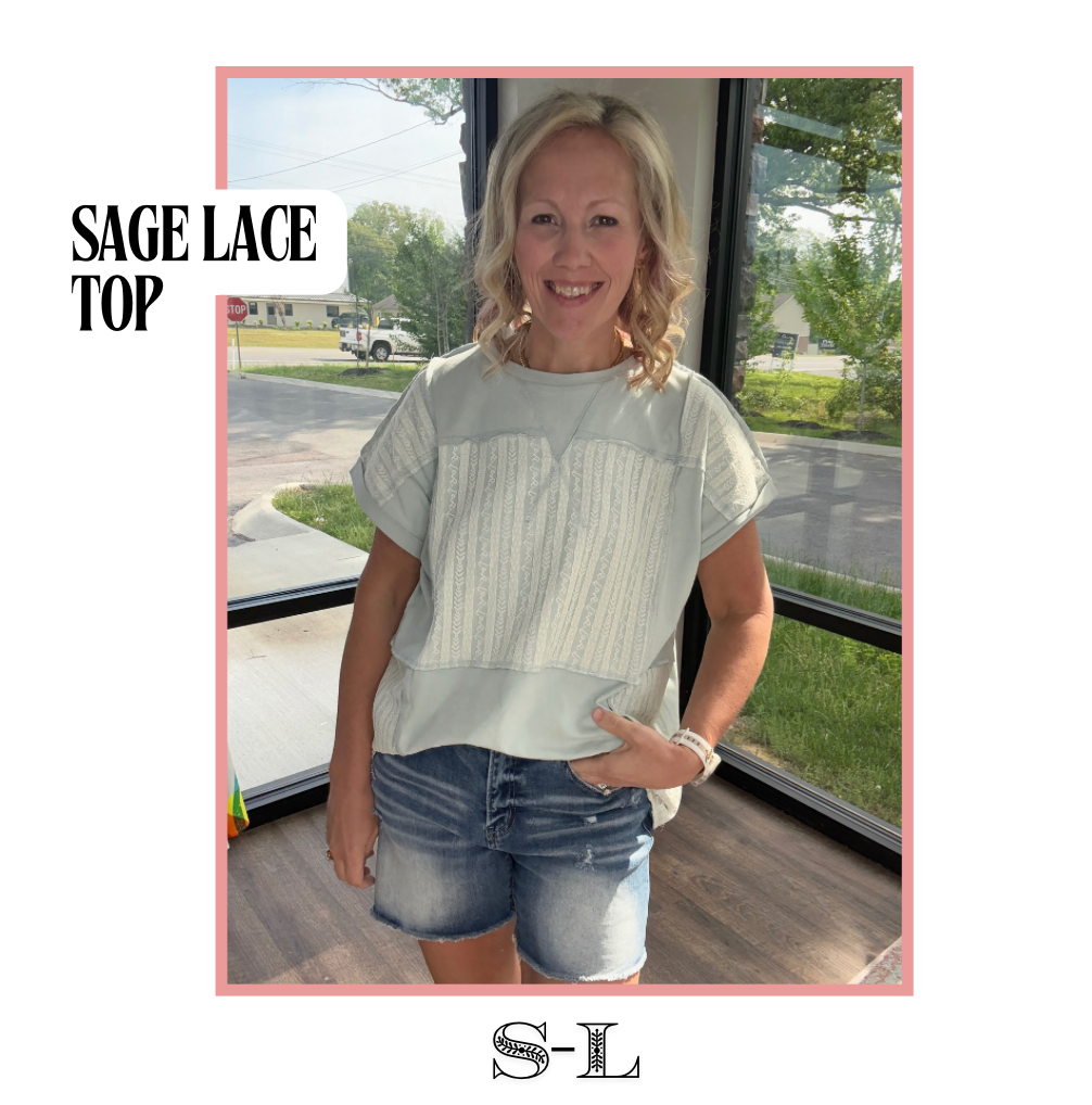 Sage Lace Top