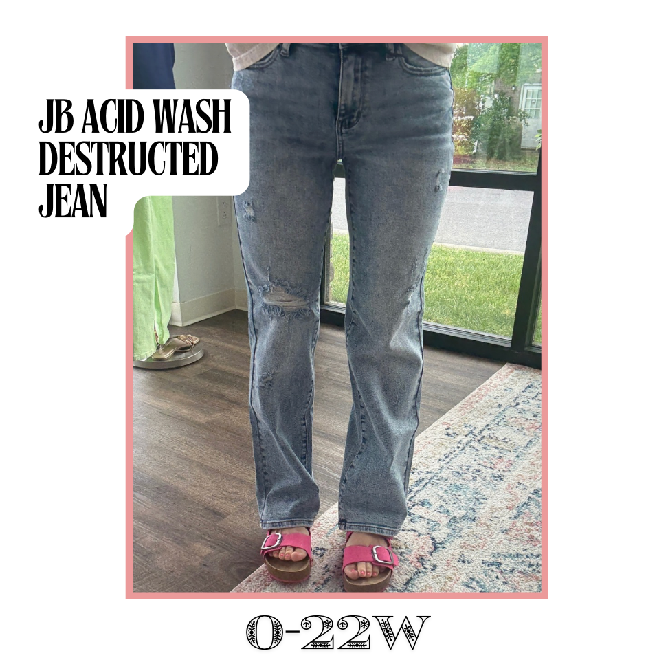 JB Acid Wash Destructed Jean