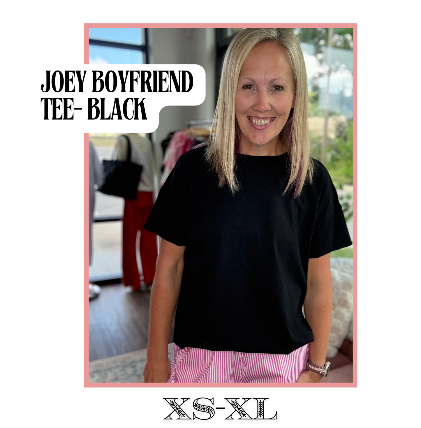 Joey Boyfriend Tee- Black