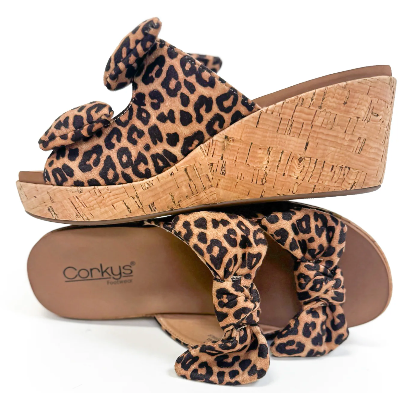Bowed Up Leopard Wedge