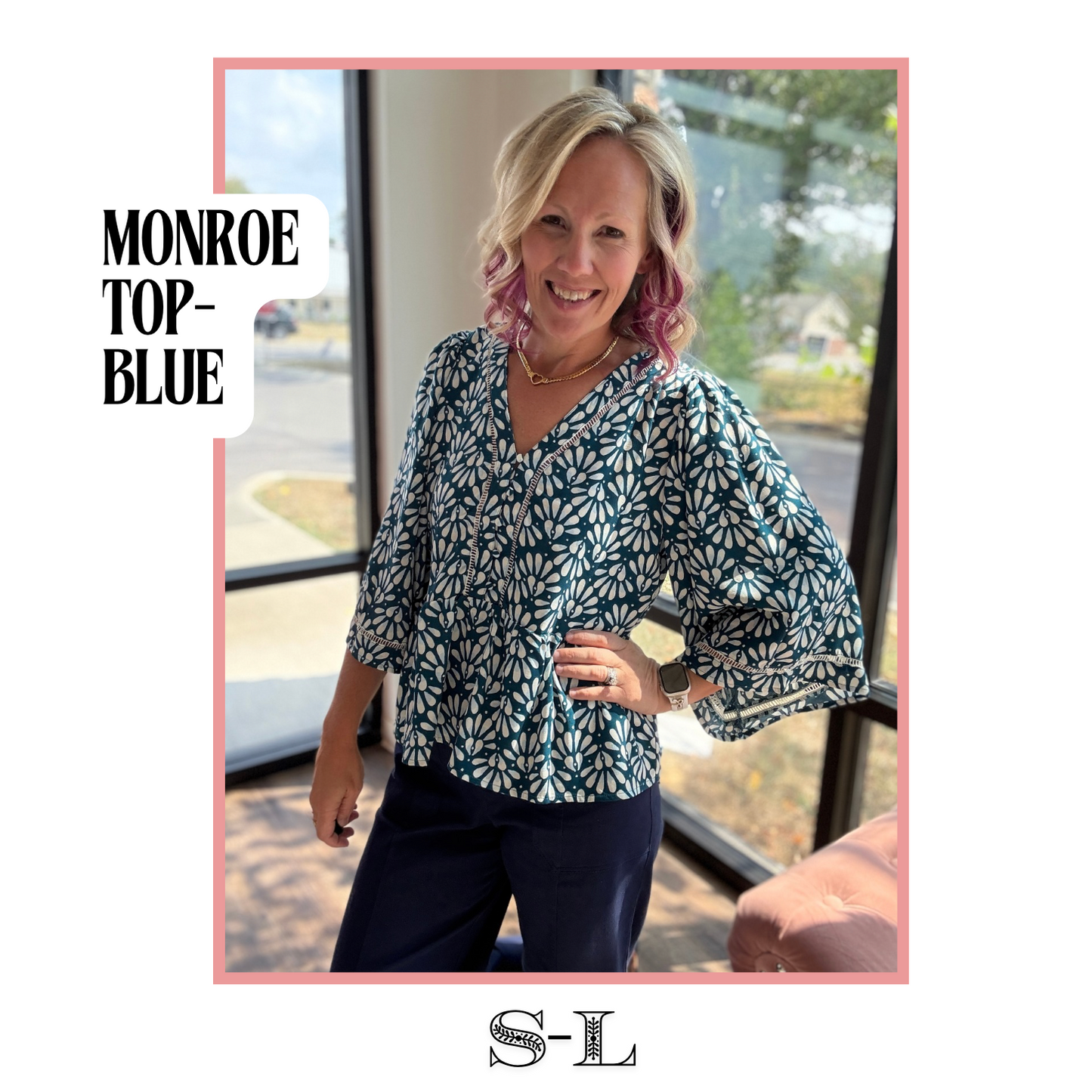 Monroe Top Blue