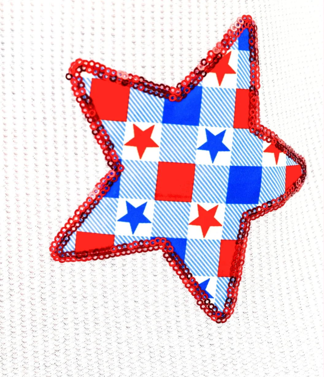 Patriotic Stars Patch Tee