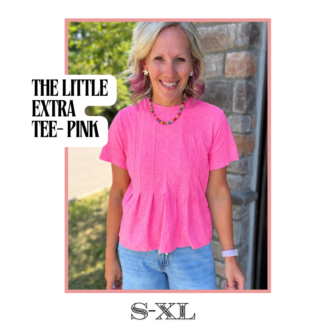 The Little Extra Tee- Pink