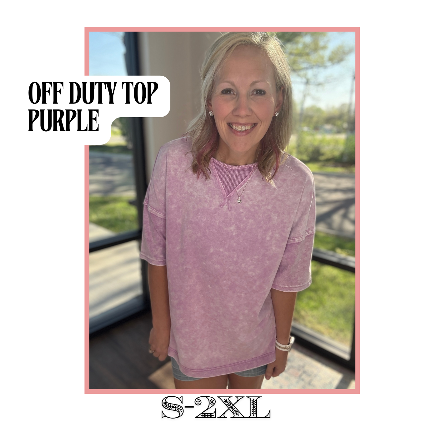 Off-Duty Tee- Purple