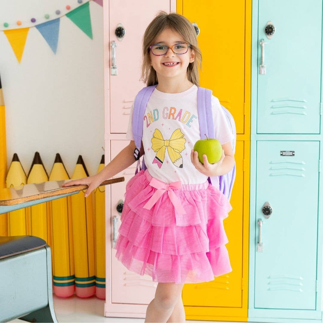 Second Grade Pencil Bow Tee