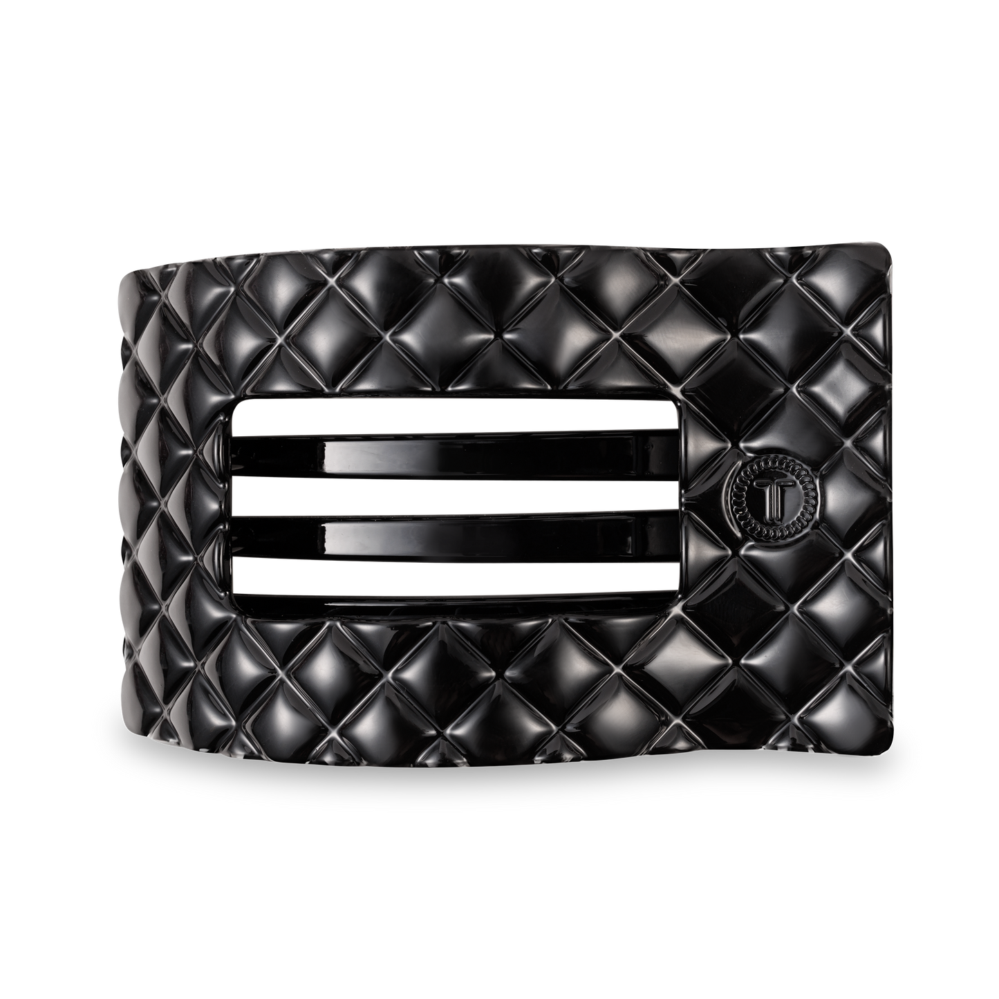 Jet Black Quilted Rectangle- Large