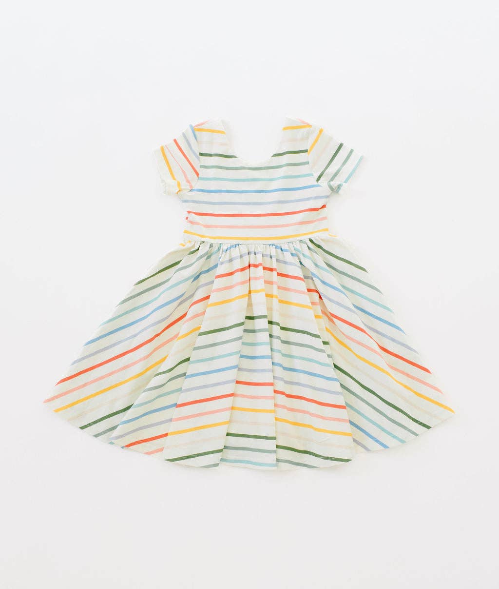 Primary Stripes Twirl Dress