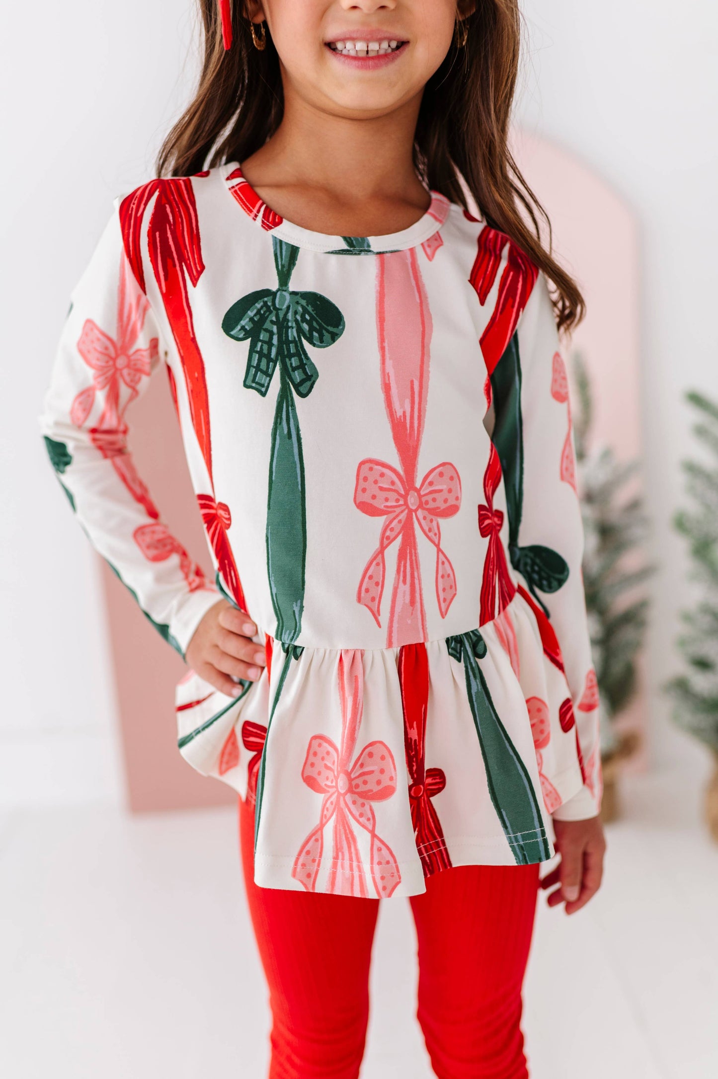 Wrapping Bows Peplum Top