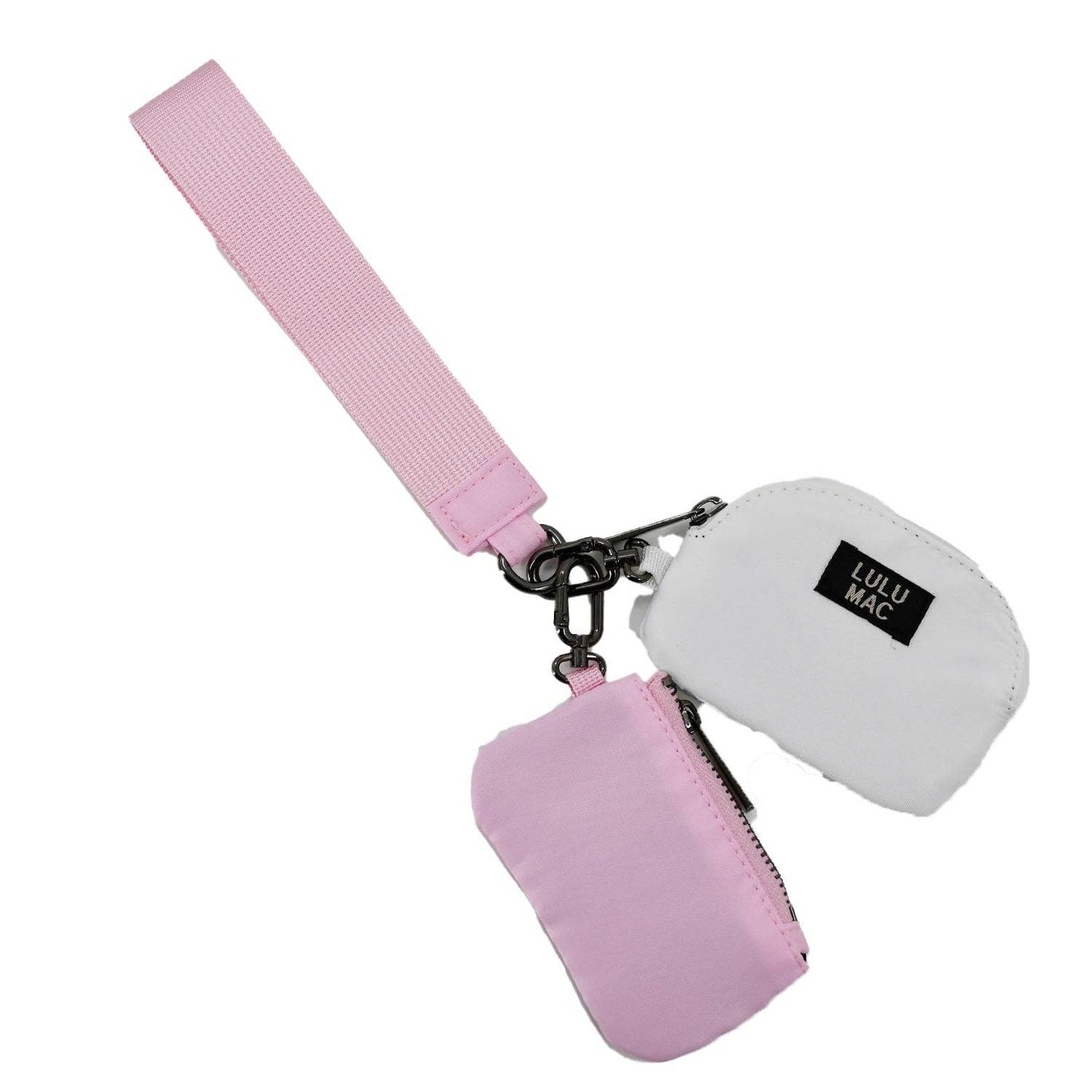 Lulu Mac Wristlet- White & Pink