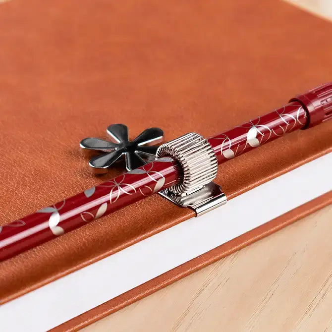 Asterisk Pen Clip - Platinum