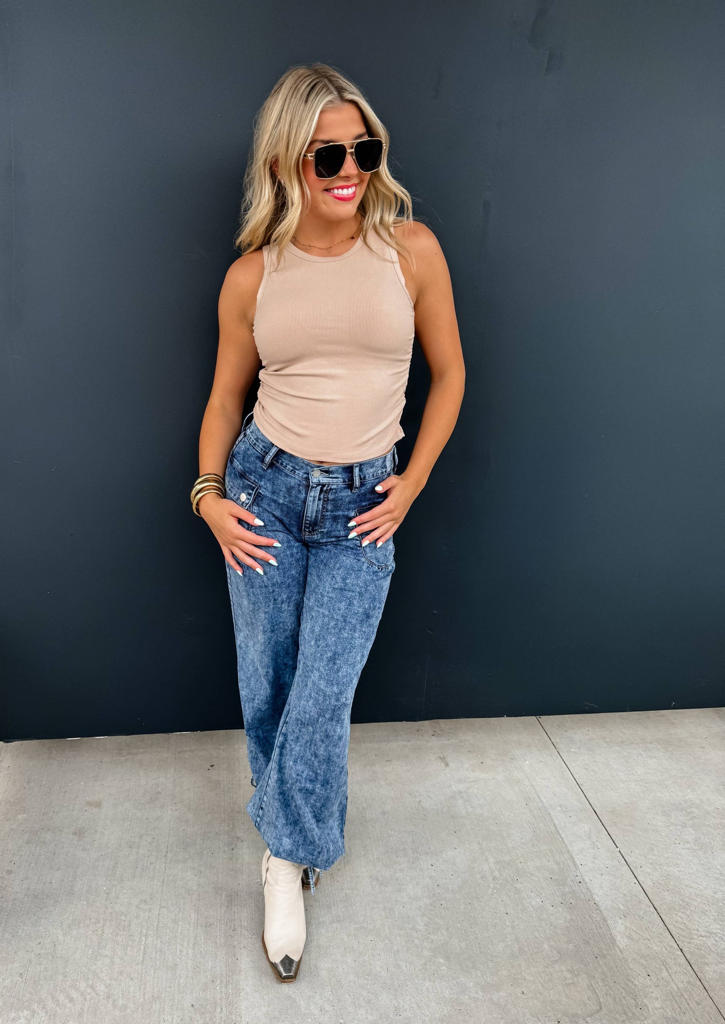 Jilly Cinch Hem Jeans