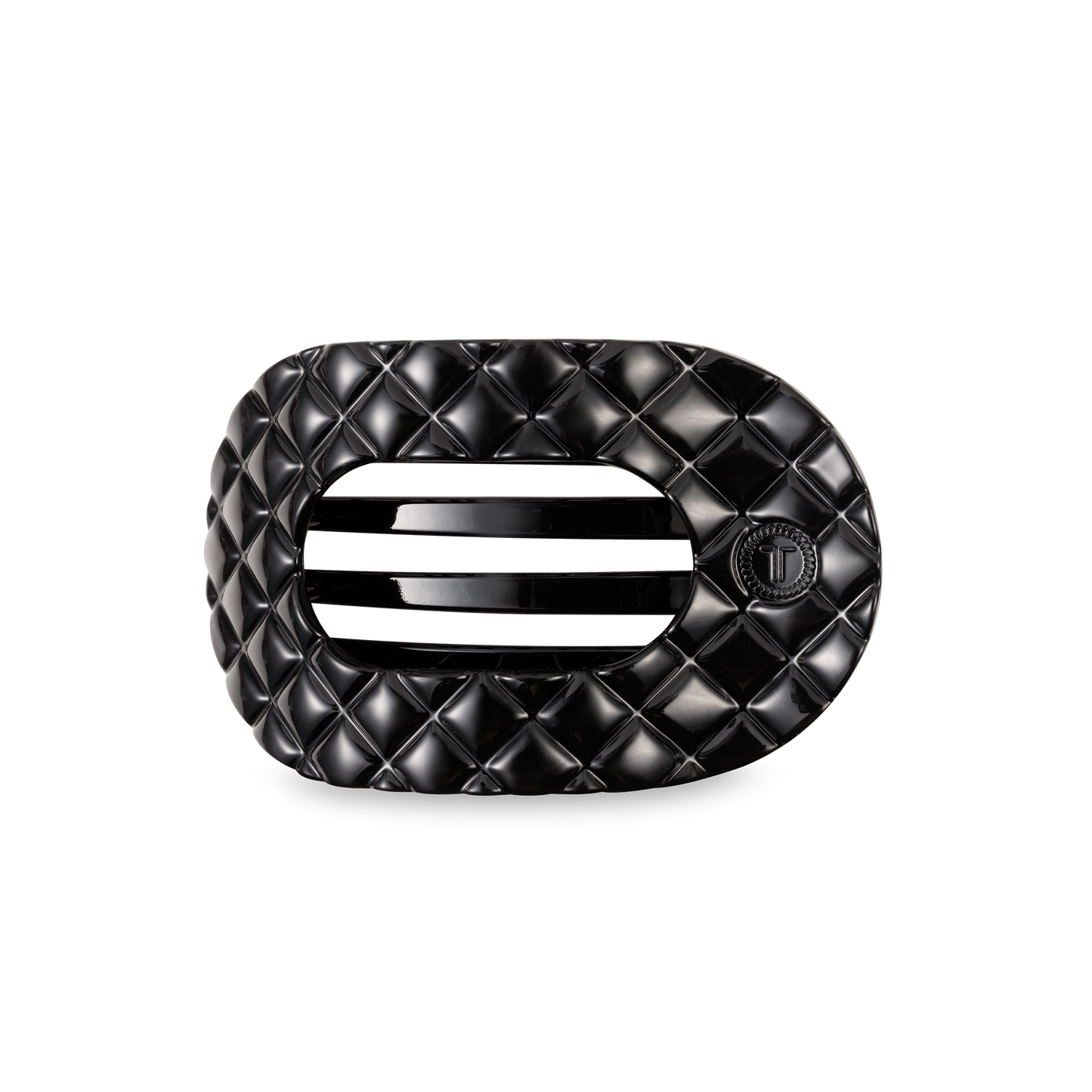 Jet Black Quilted Round- Medium
