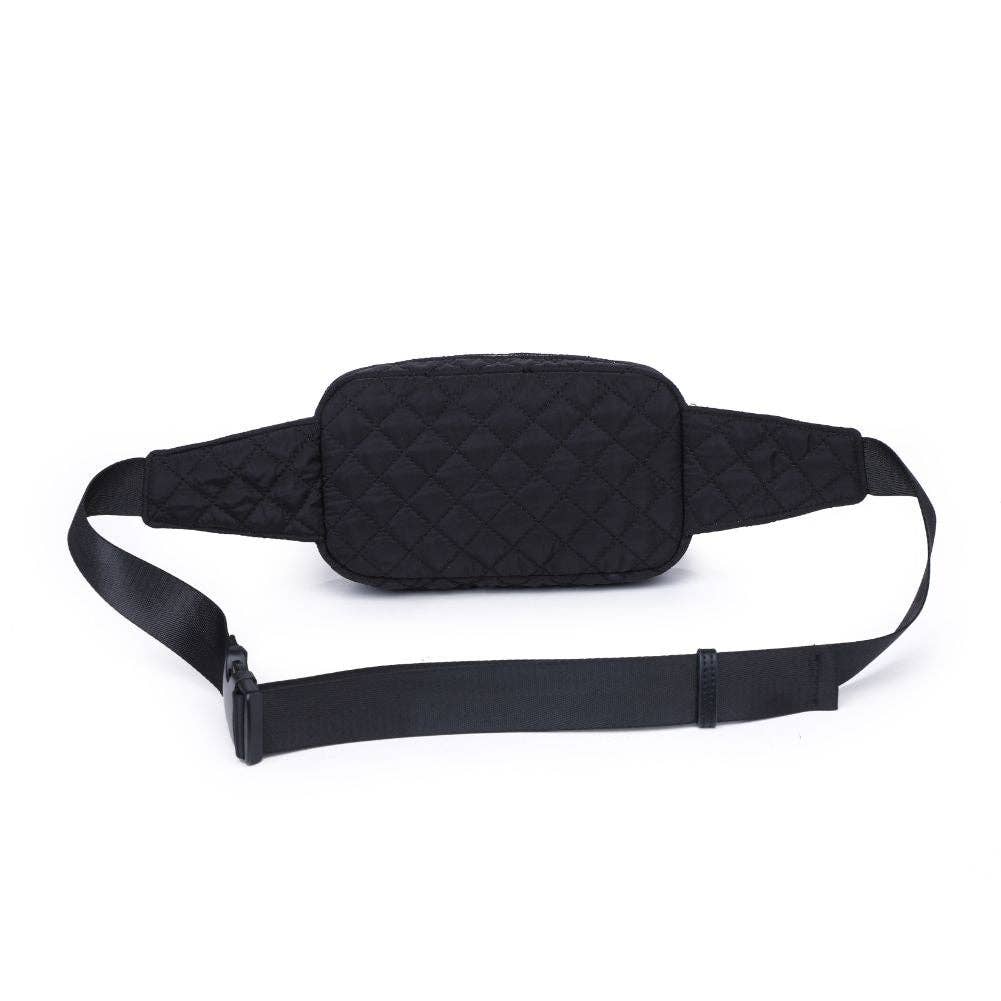 Quilted Belt Bag- Black
