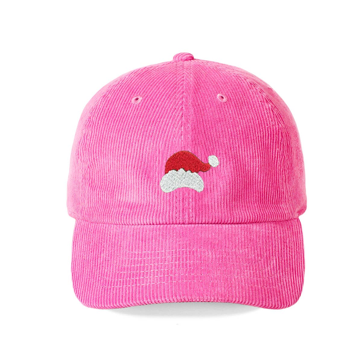 Santa Hat Corduroy Hat- Pink