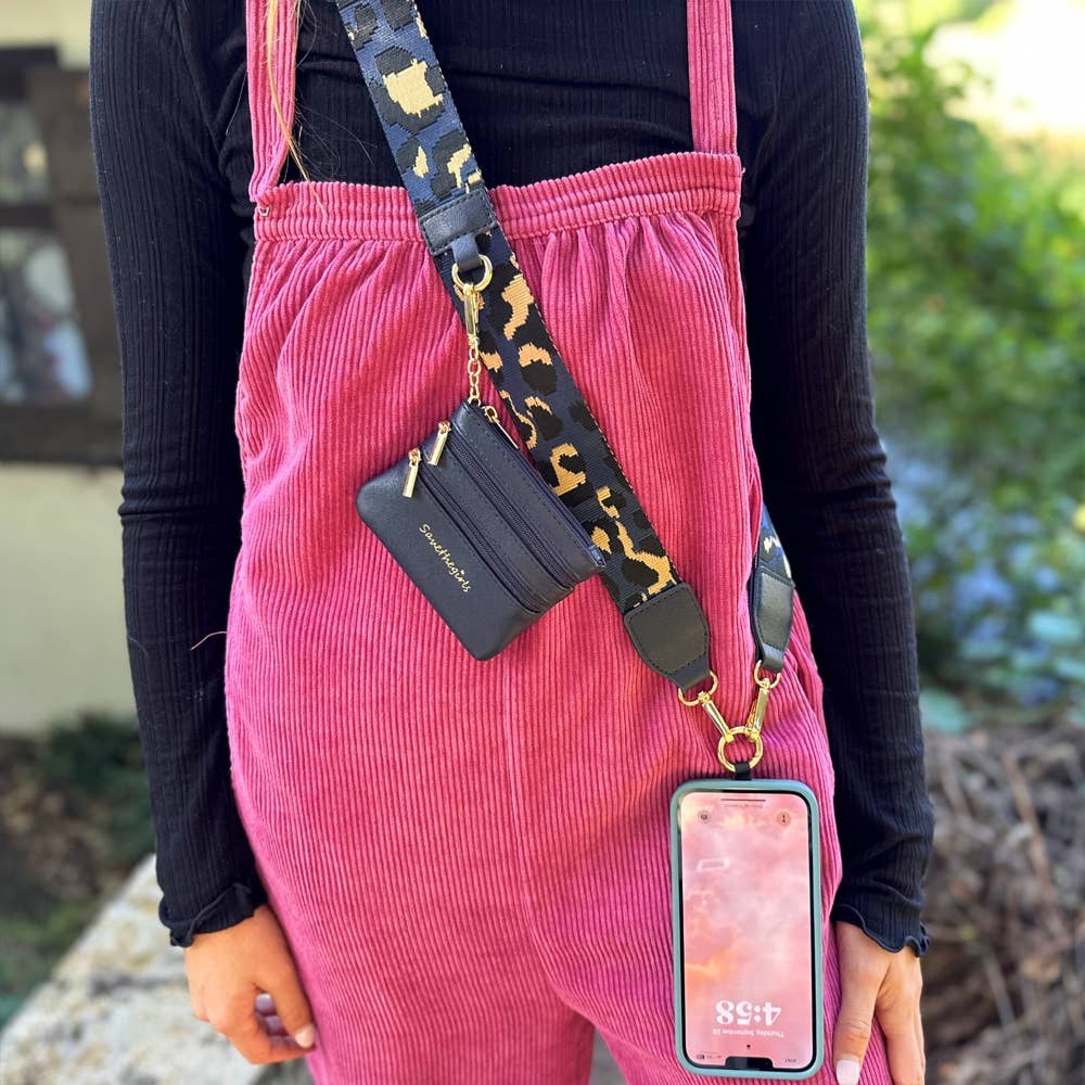 Clip & Go Crossbody Leopard Pink/Black