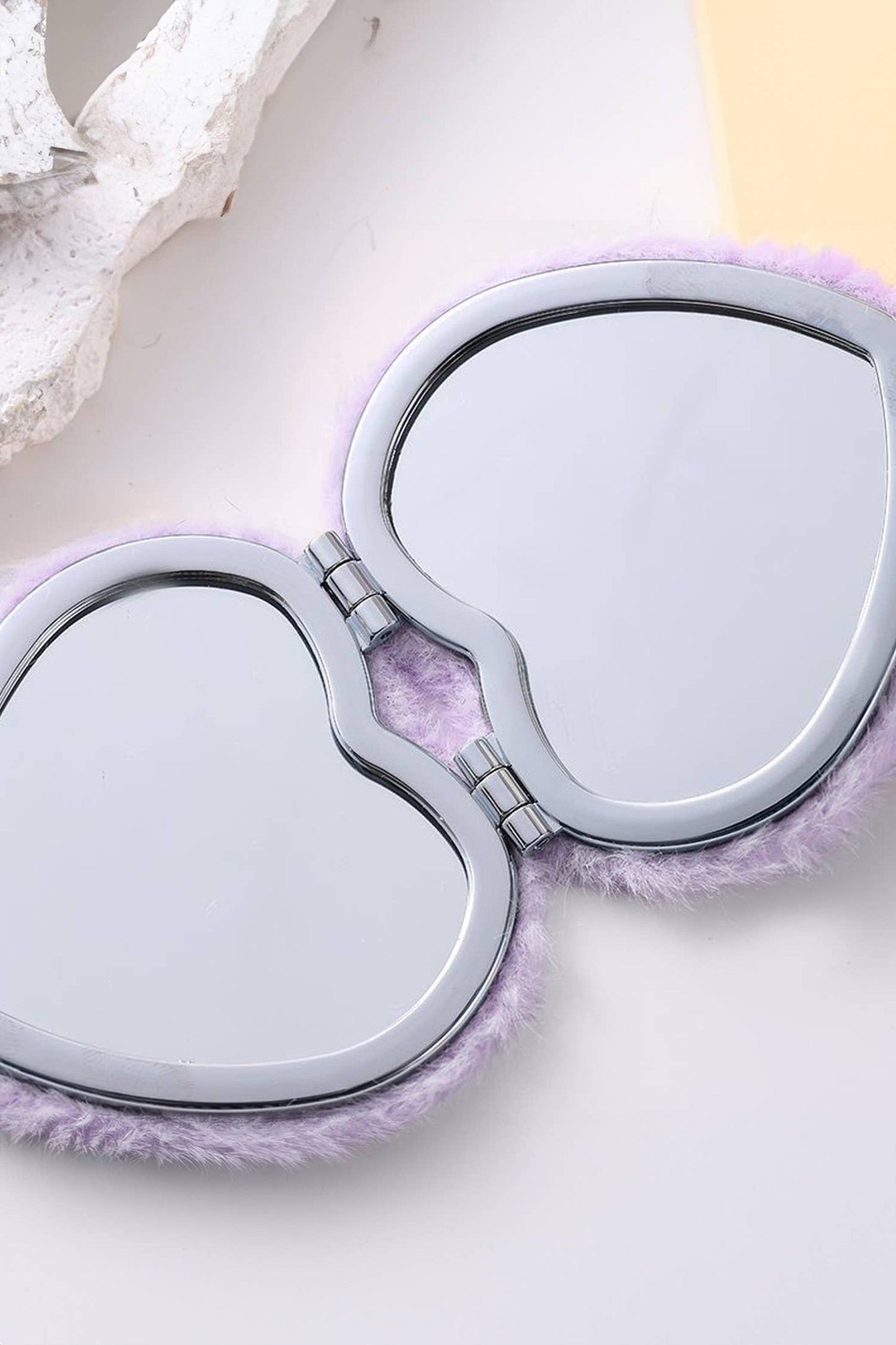 Heart Shape Fluffy Mirror