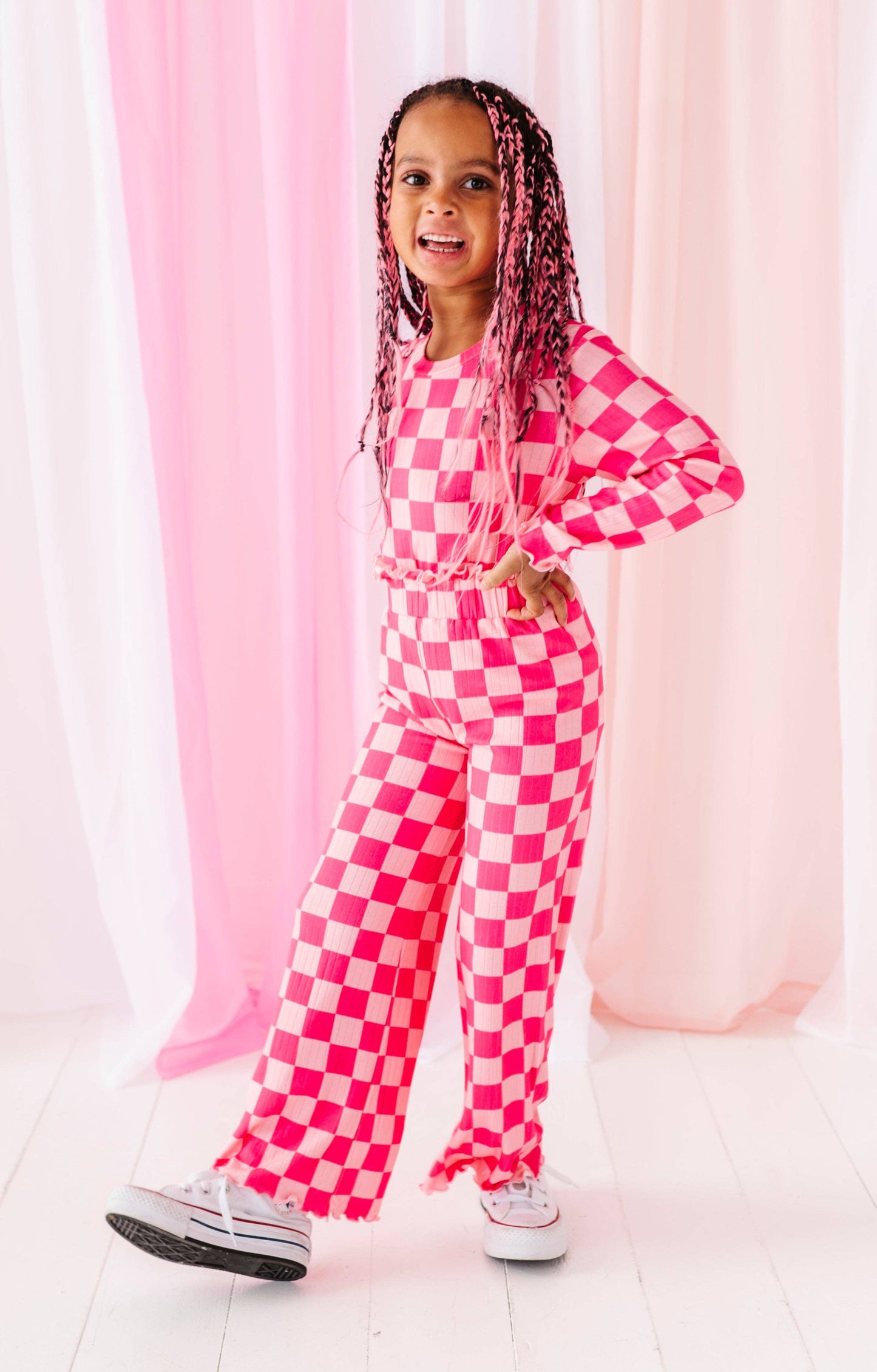 Pink Checkered Set