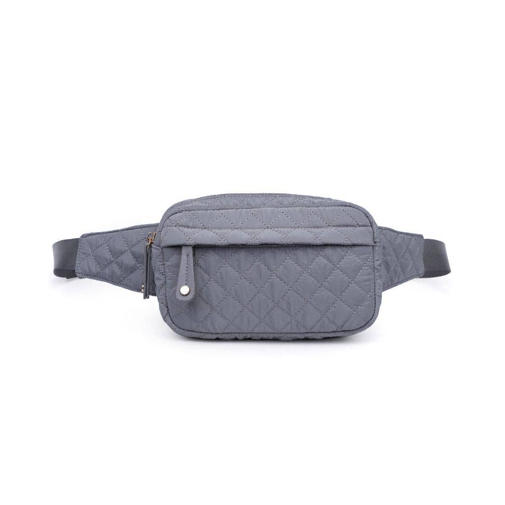 Quilted Belt Bag- Black