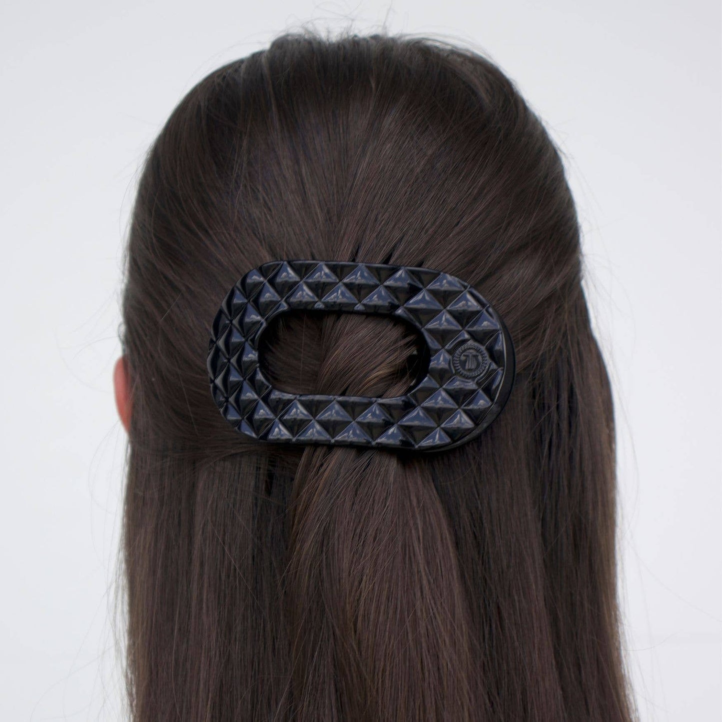 Jet Black Quilted Round- Medium