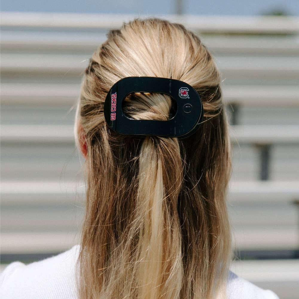 Flat Round Hair Clip | Medium | Go Cocks!
