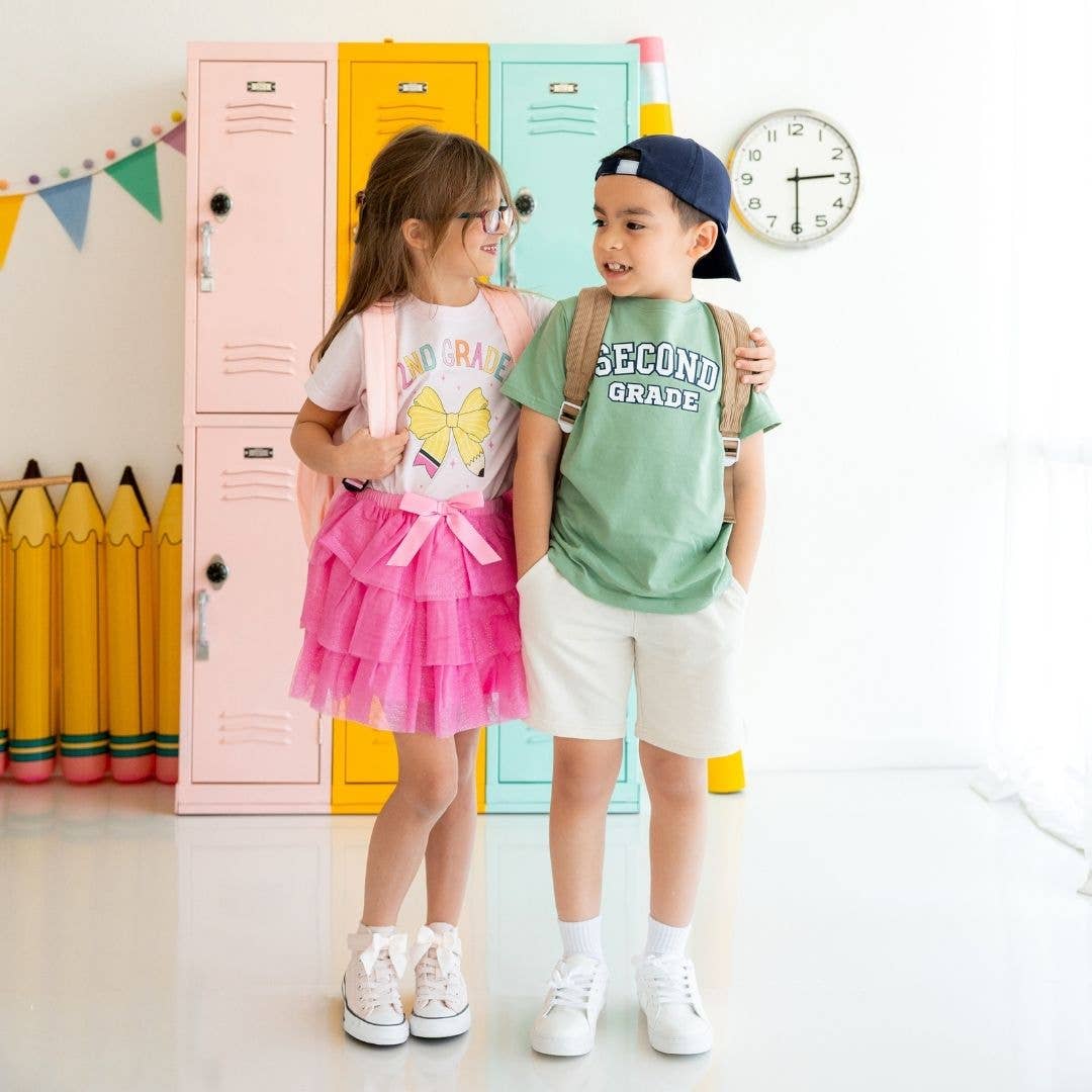 Second Grade Pencil Bow Tee