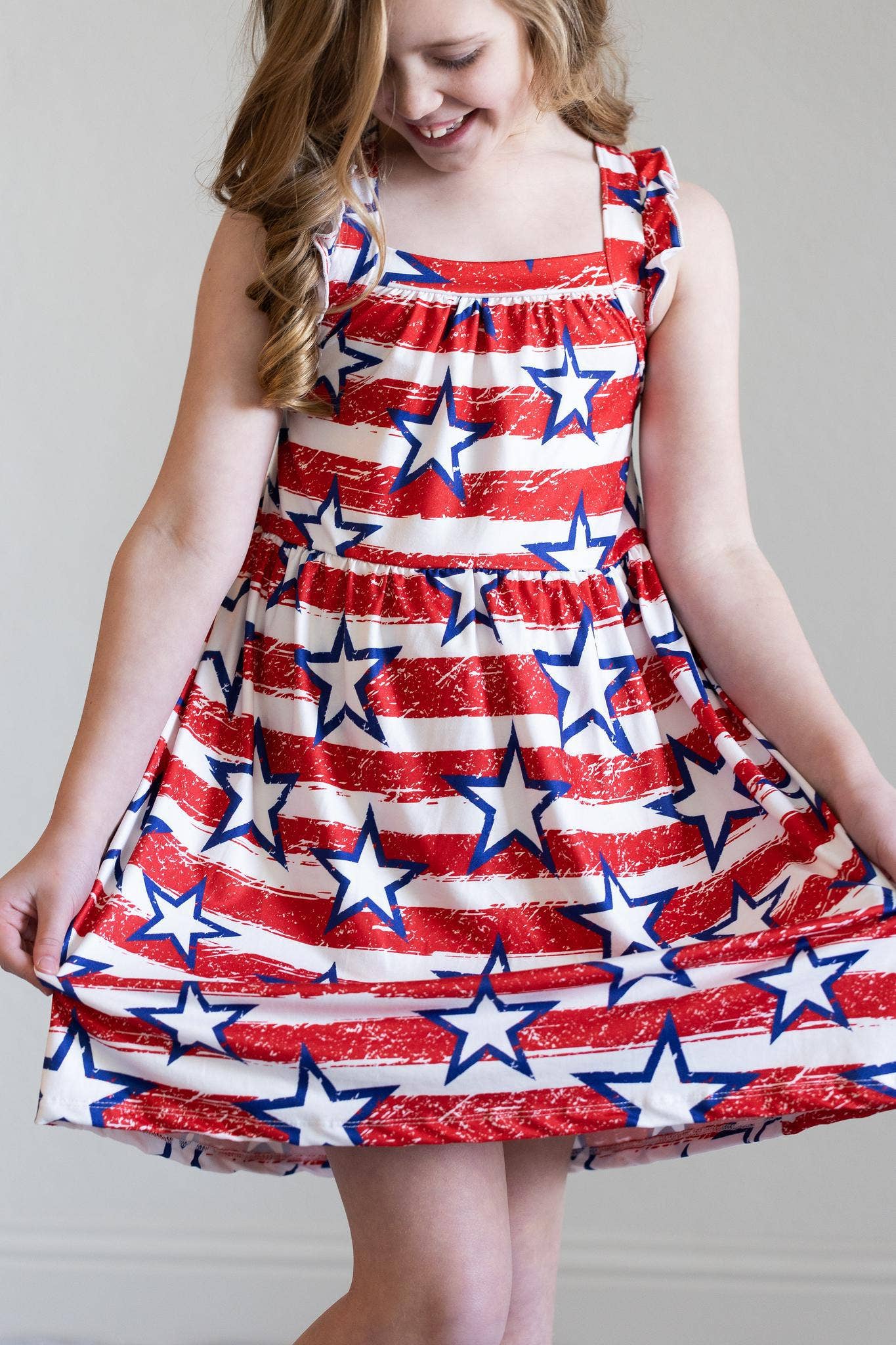 Stars & Stripes Ruffle Dress