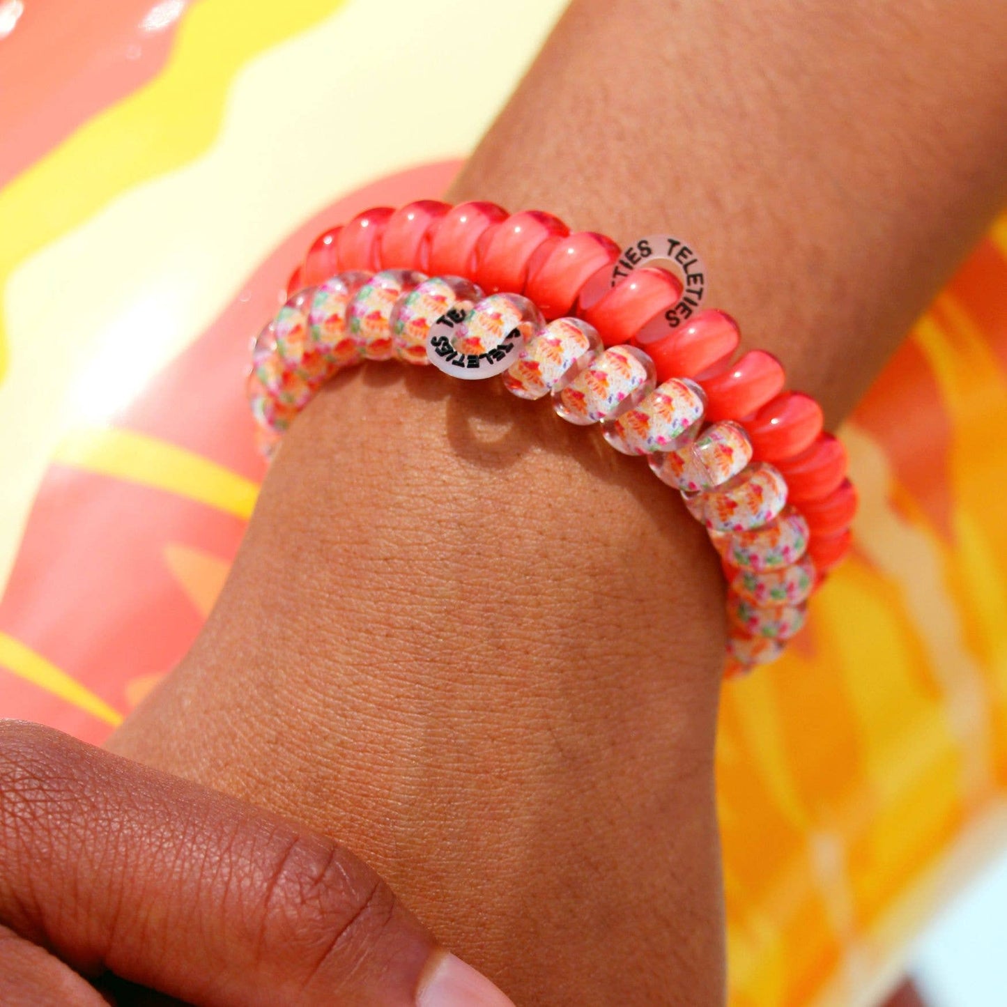 Coral Craze Hair Ties